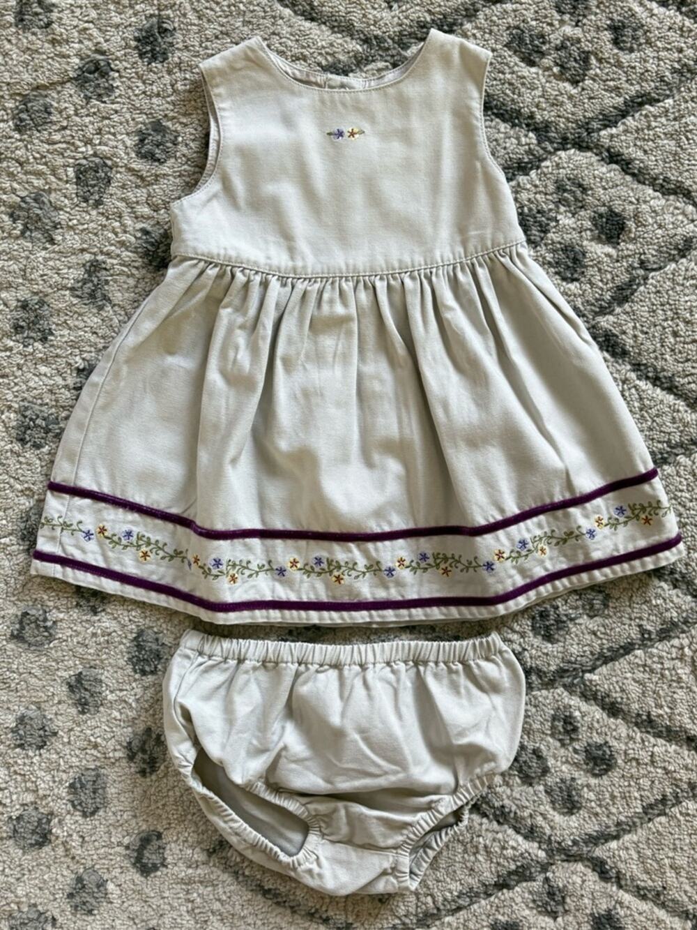 Vintage Y2K Gymboree neutral dress set